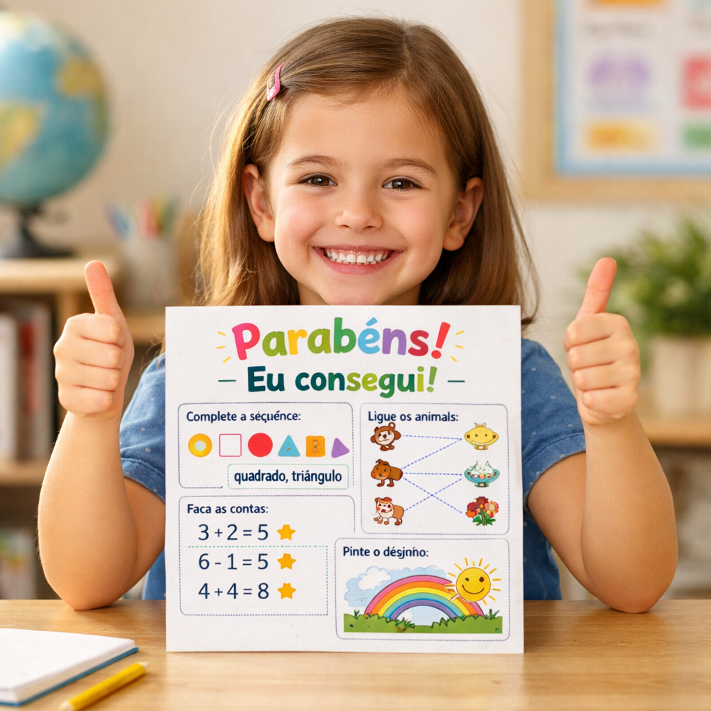 Criança progredindo