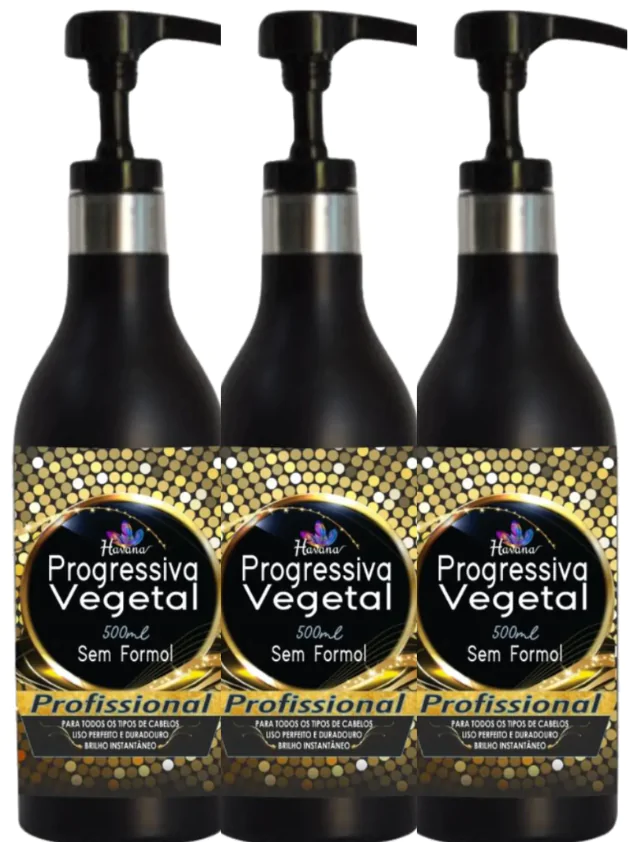 Kit 3 frascos Progressiva Vegetal Havana família